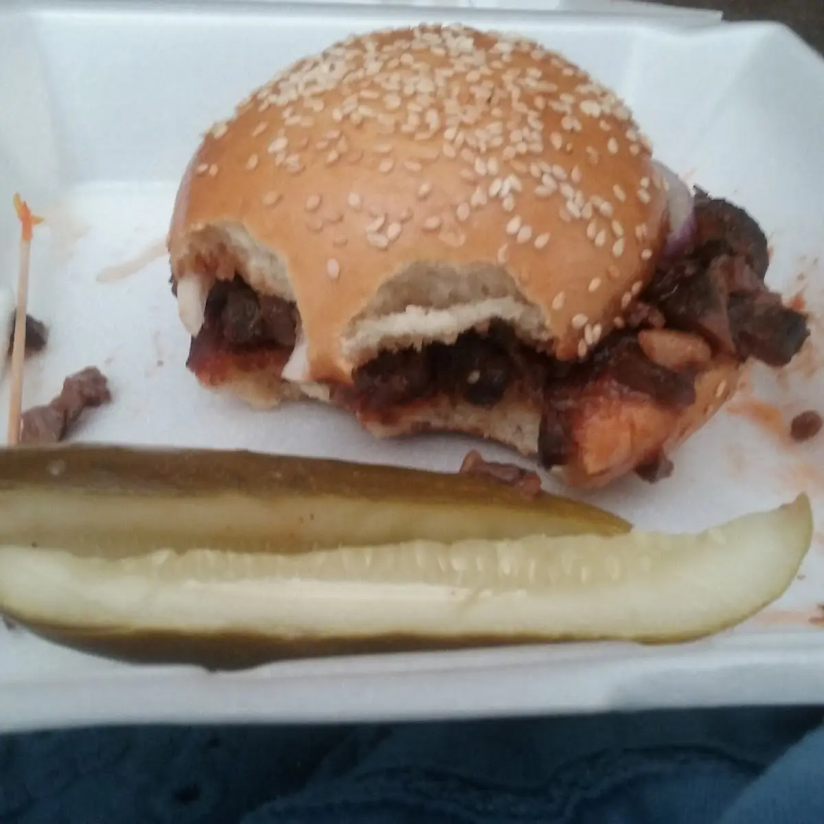 American Pulled Pork Sandwich and Pickle