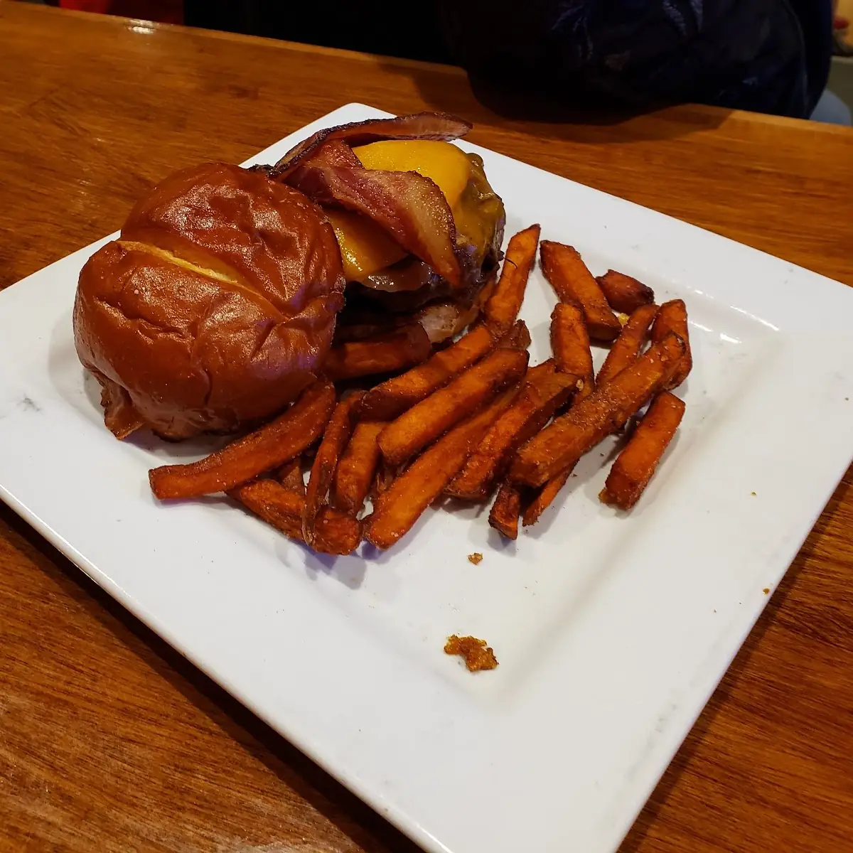 Heidelburger with Sweet Potato Fries