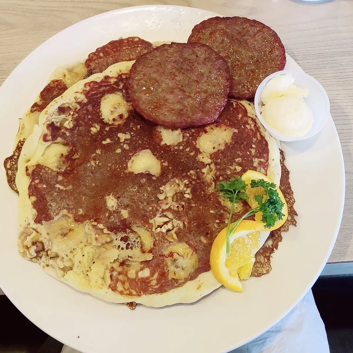Banana Walnut Pancakes