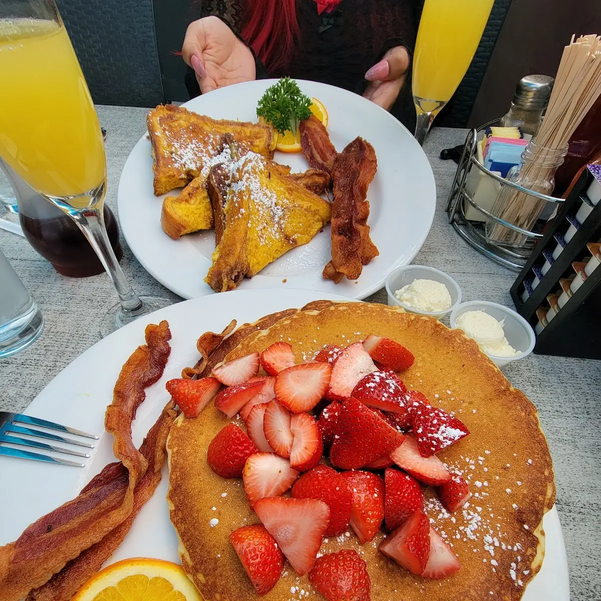 Pancakes with Fresh Strawberries