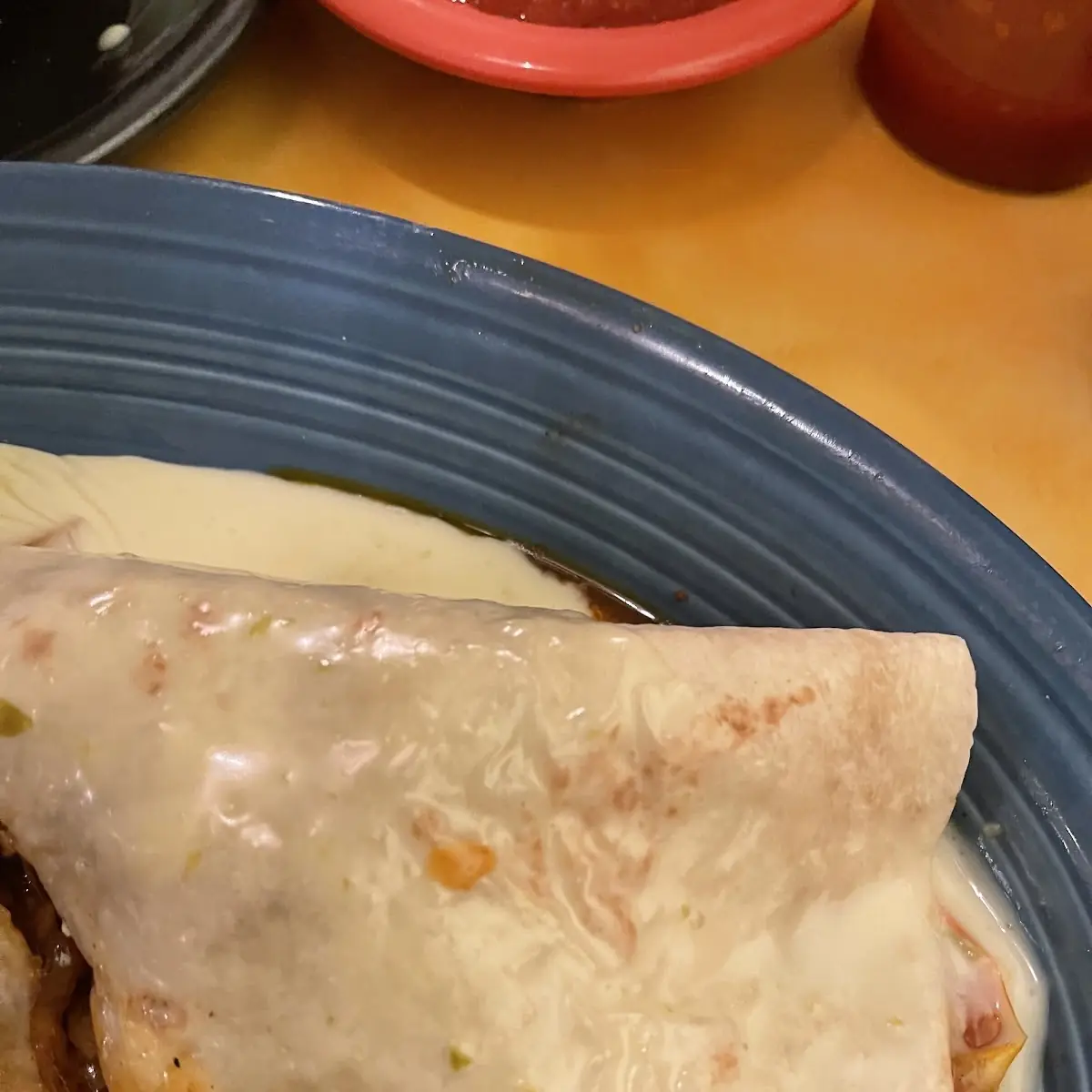 One Bean Burrito One Cheese Enchilada