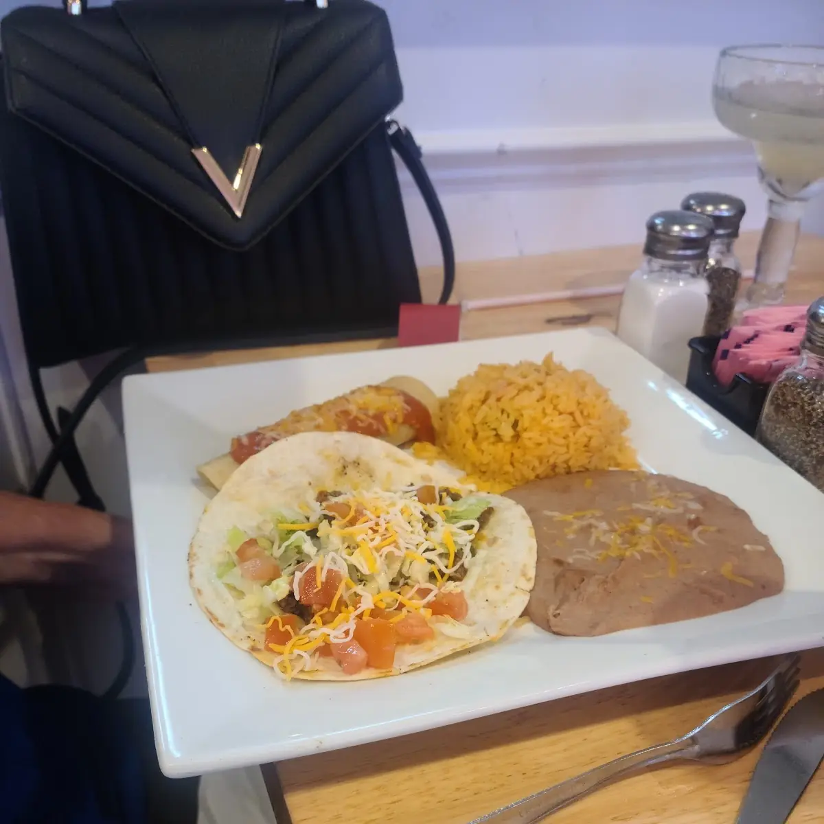 Ground Beef Taco Enchilada Rice and Beans