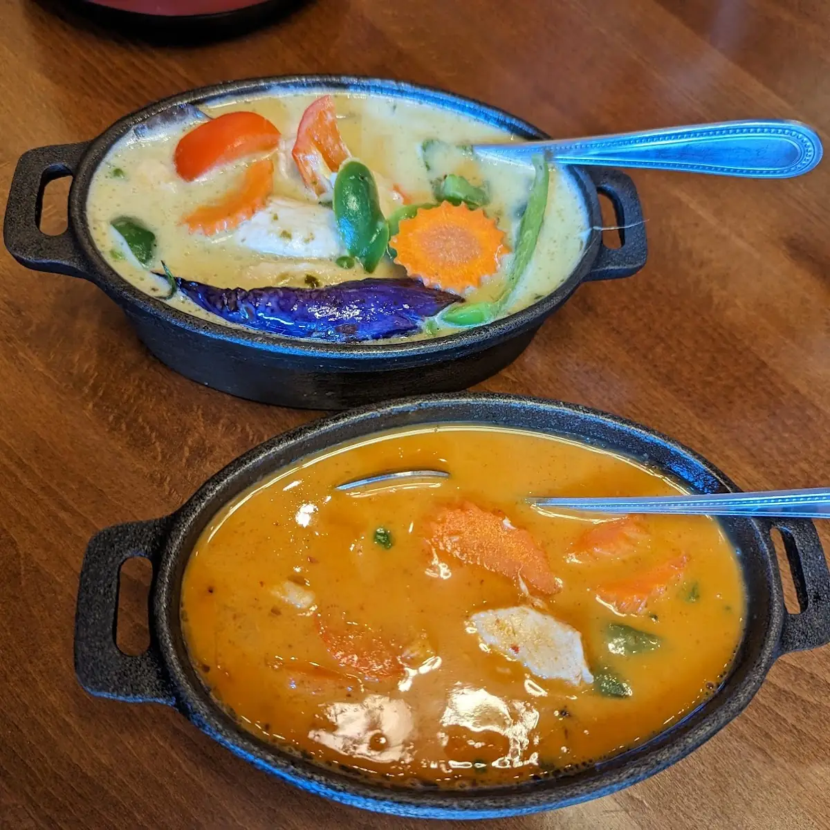 Panang Curry and Green Curry Chicken