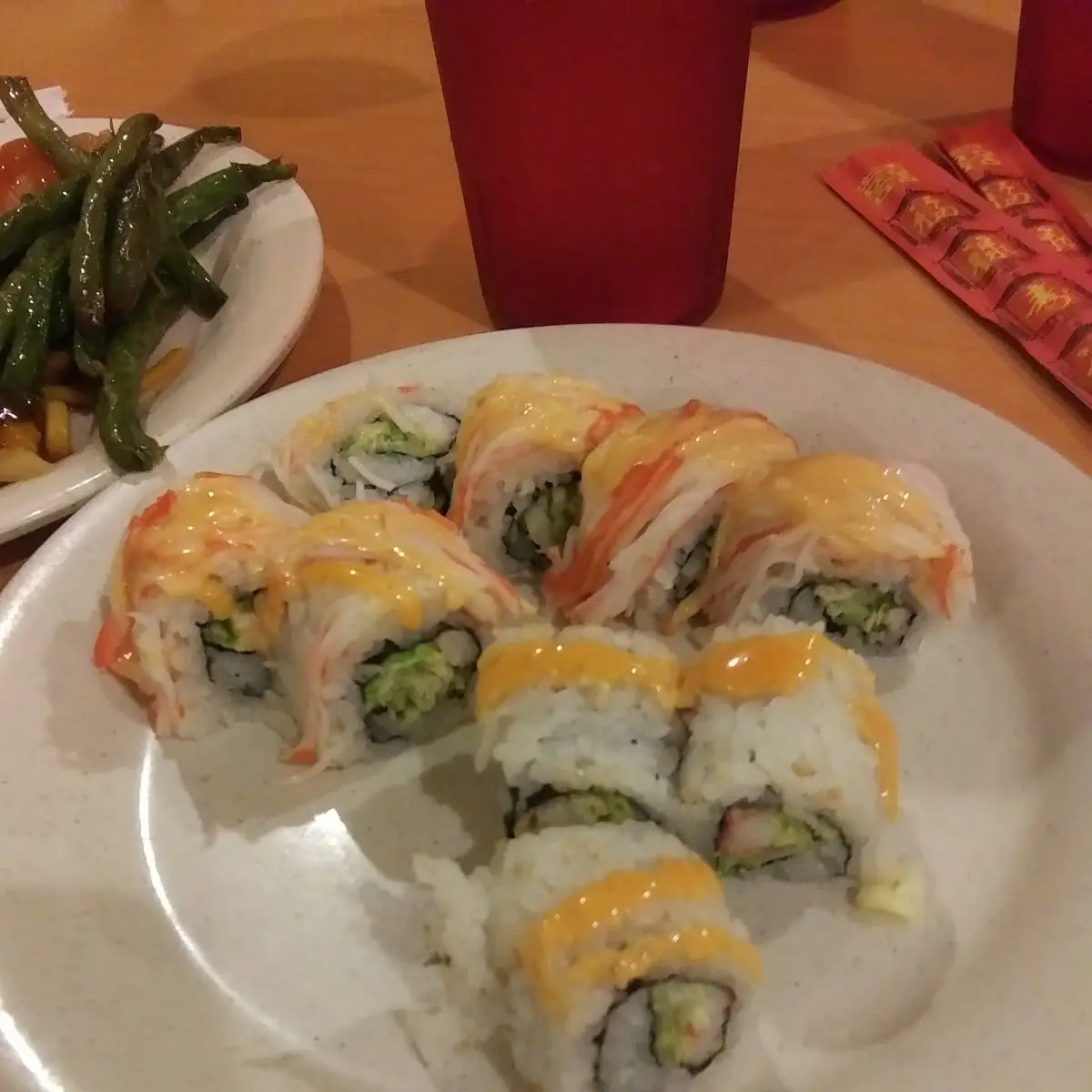 Sushi and Boiled Shrimp