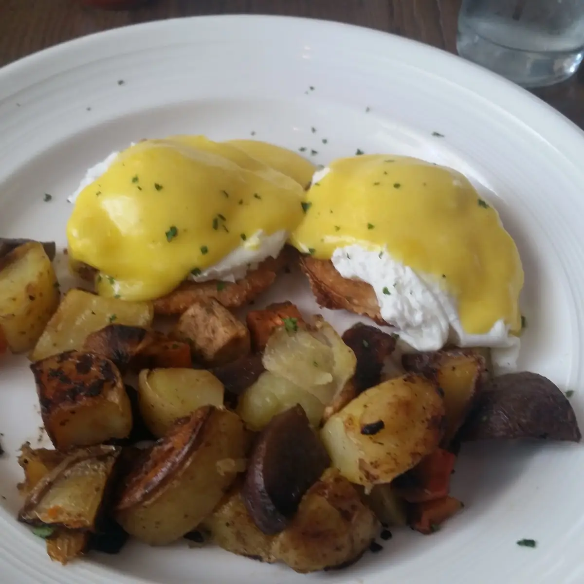 Eggs Benedict with Fried Green Tomatoes
