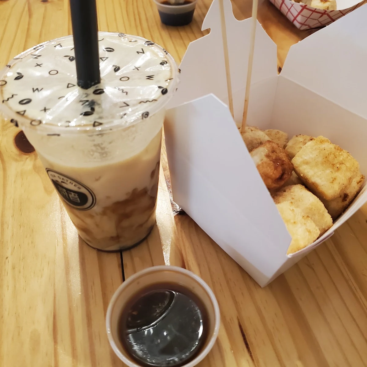 Brown Sugar Boba Passion Fruit Milk Tea