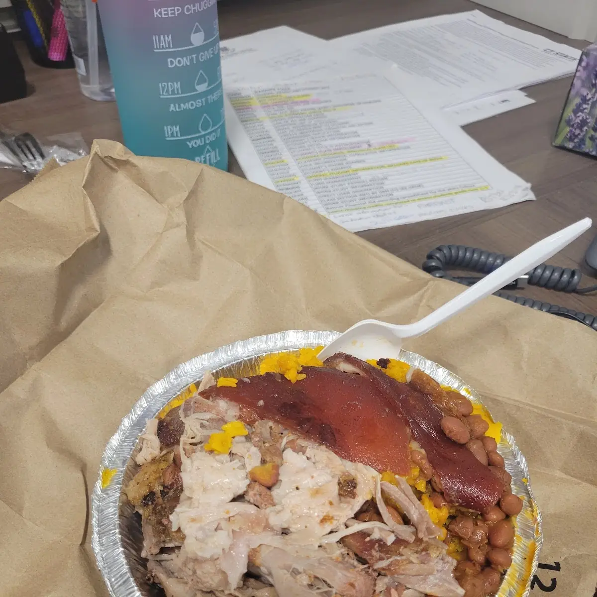 Rice Gandules and Roast Pork