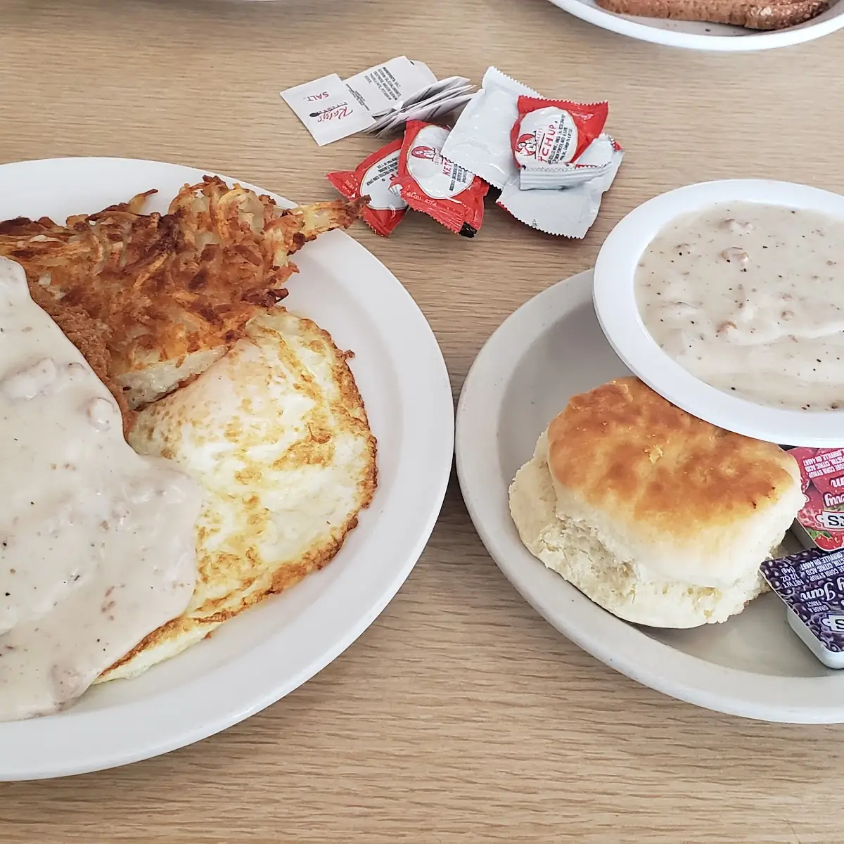 Country Fried Steak Eggs Hashbrowns