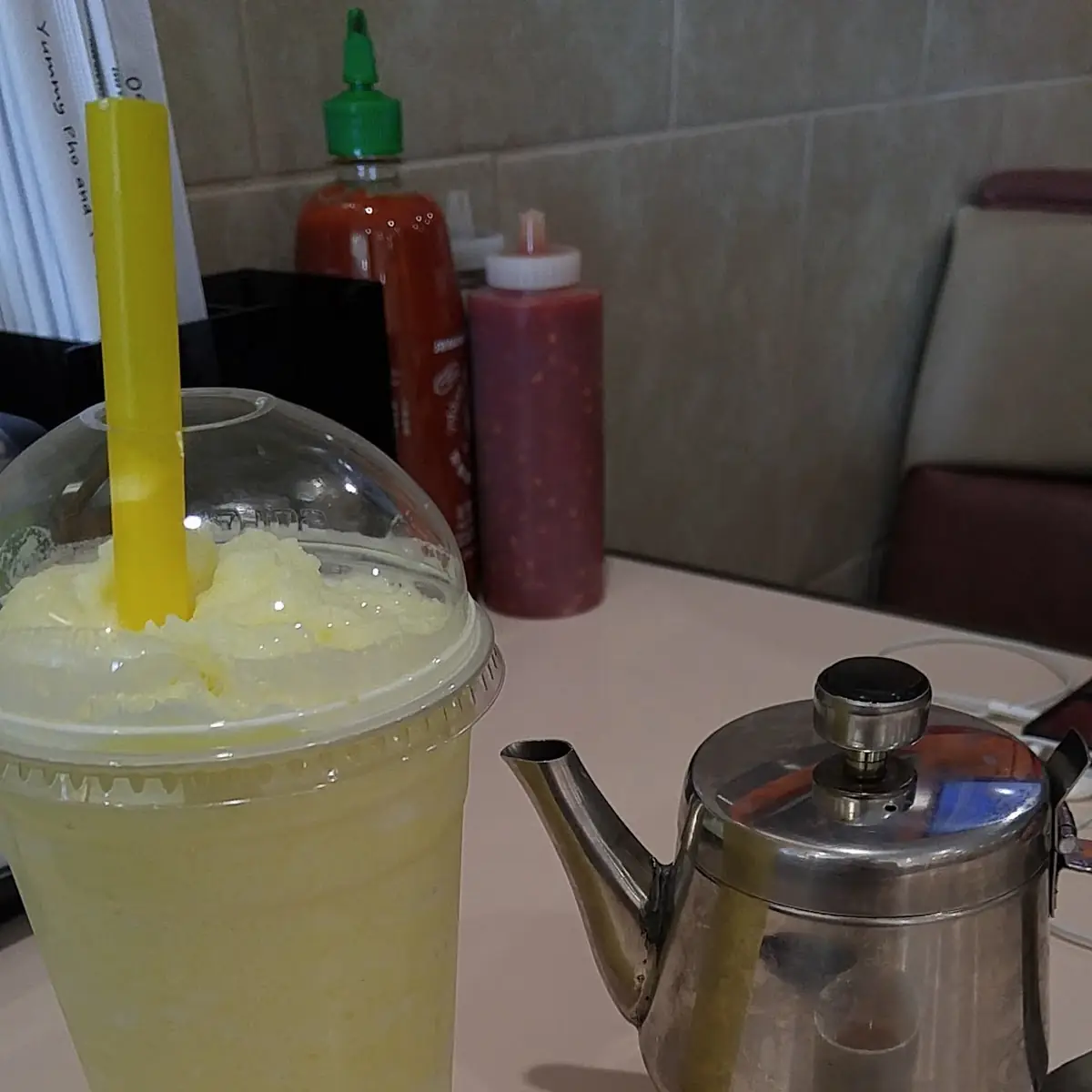 Pineapple Bubble Tea and Hot Tea