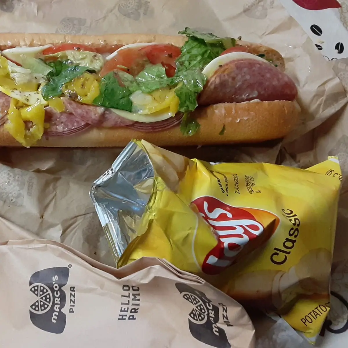 Whole Italian Sub with Chips