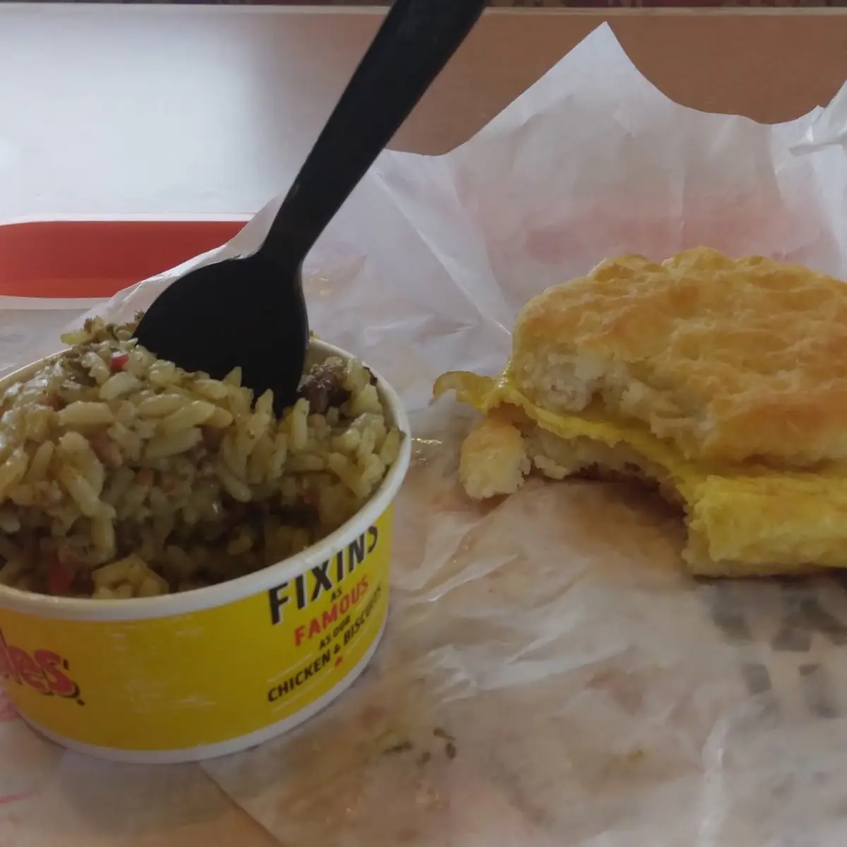 Dirty Rice Egg and Cheese