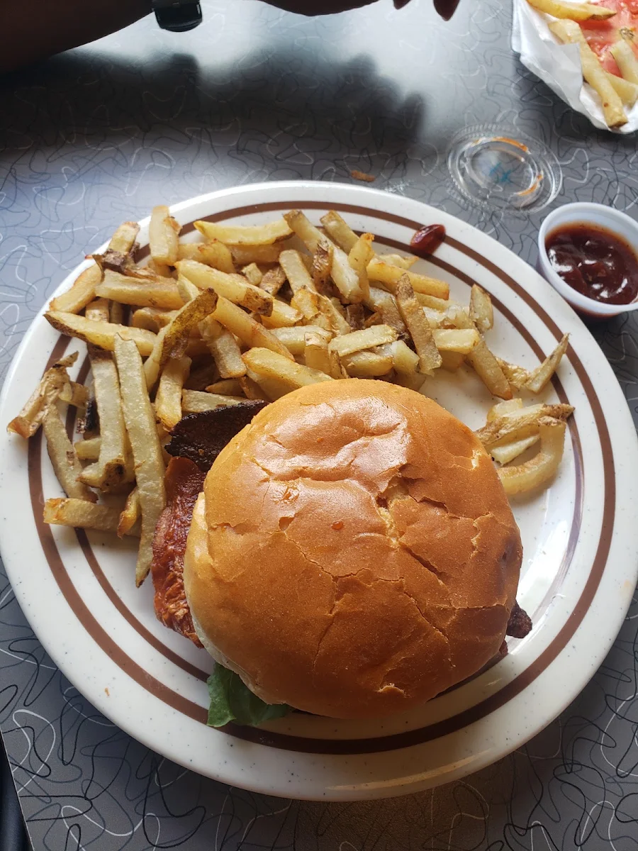 Diner Burger and Fries