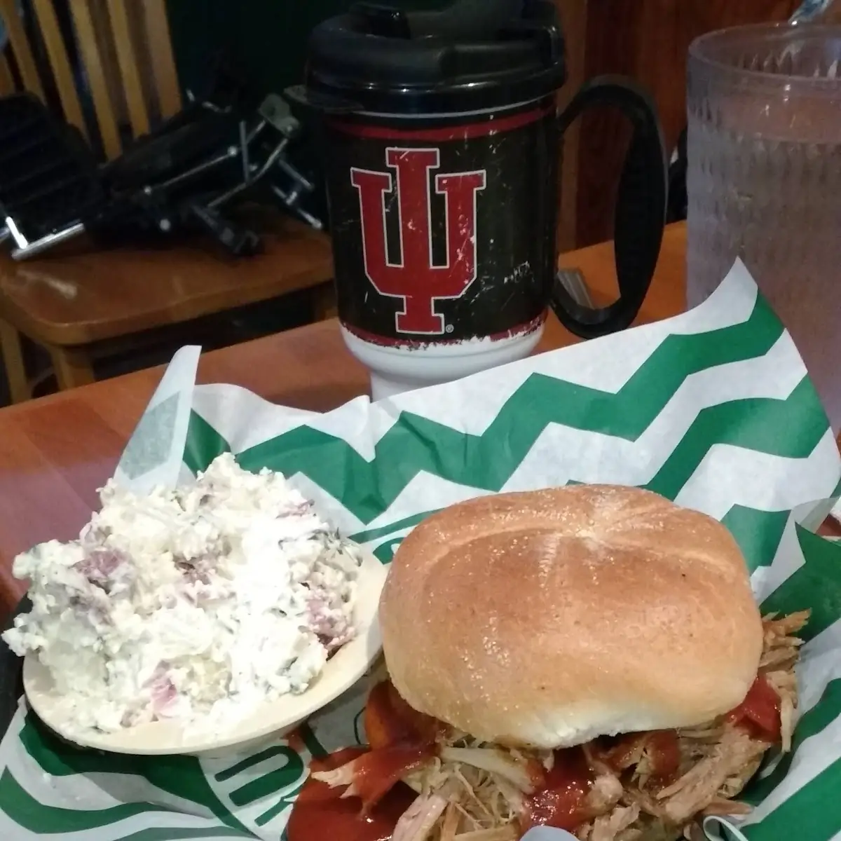 Pulled Pork Sandwich and Potato Salad