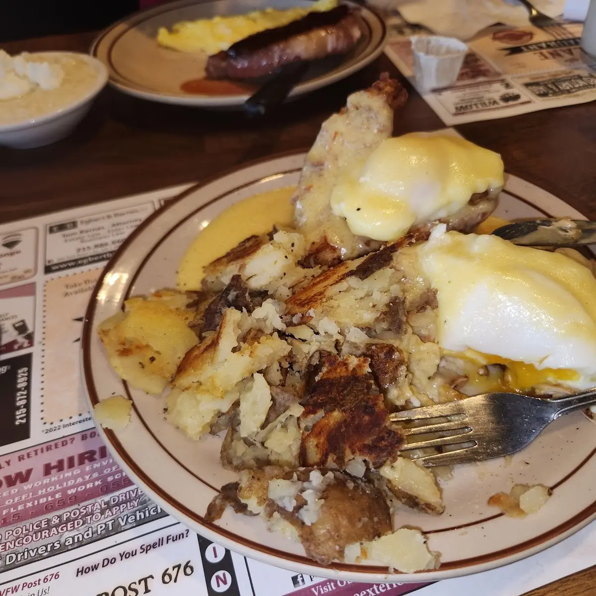Eggs Benedict with Fried Chicken