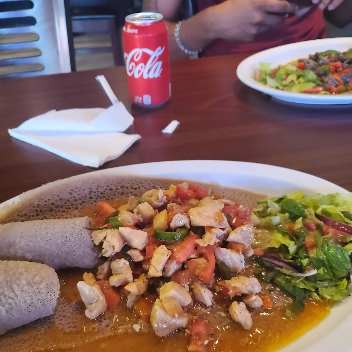 Salmon  Tibs With Shiro