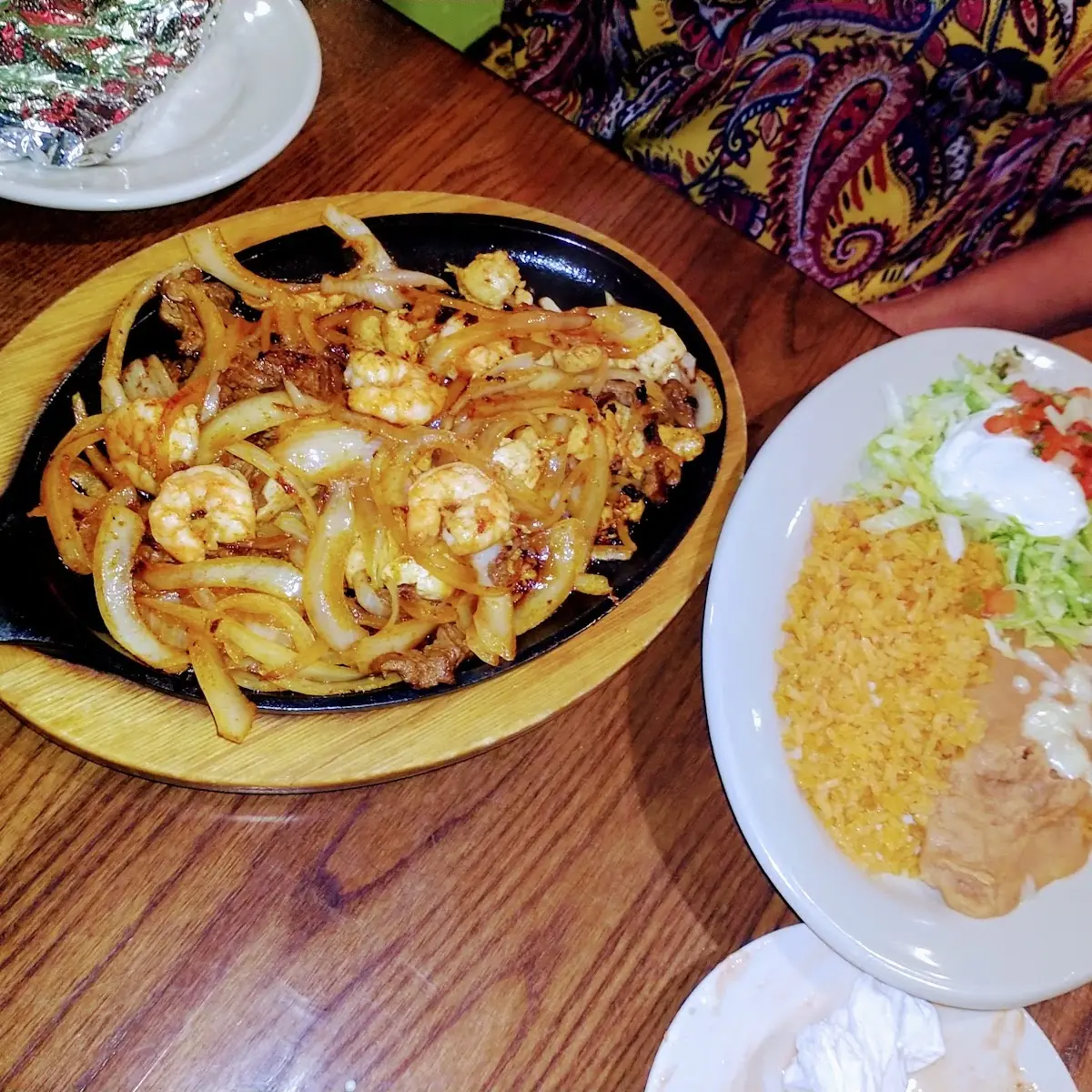 Steak Chicken Shrimp Fajitas