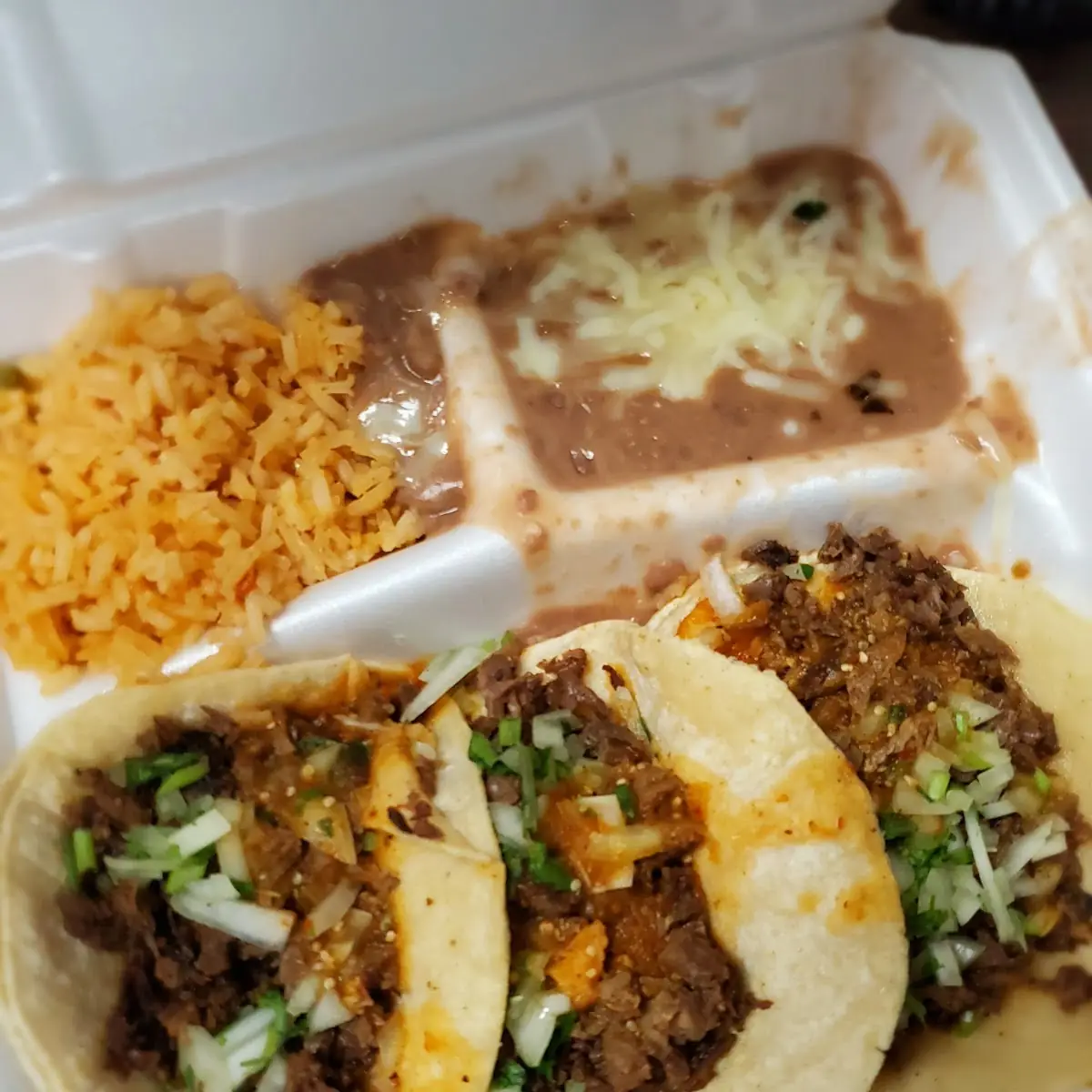 Carne Asada Tacos Combo Plate