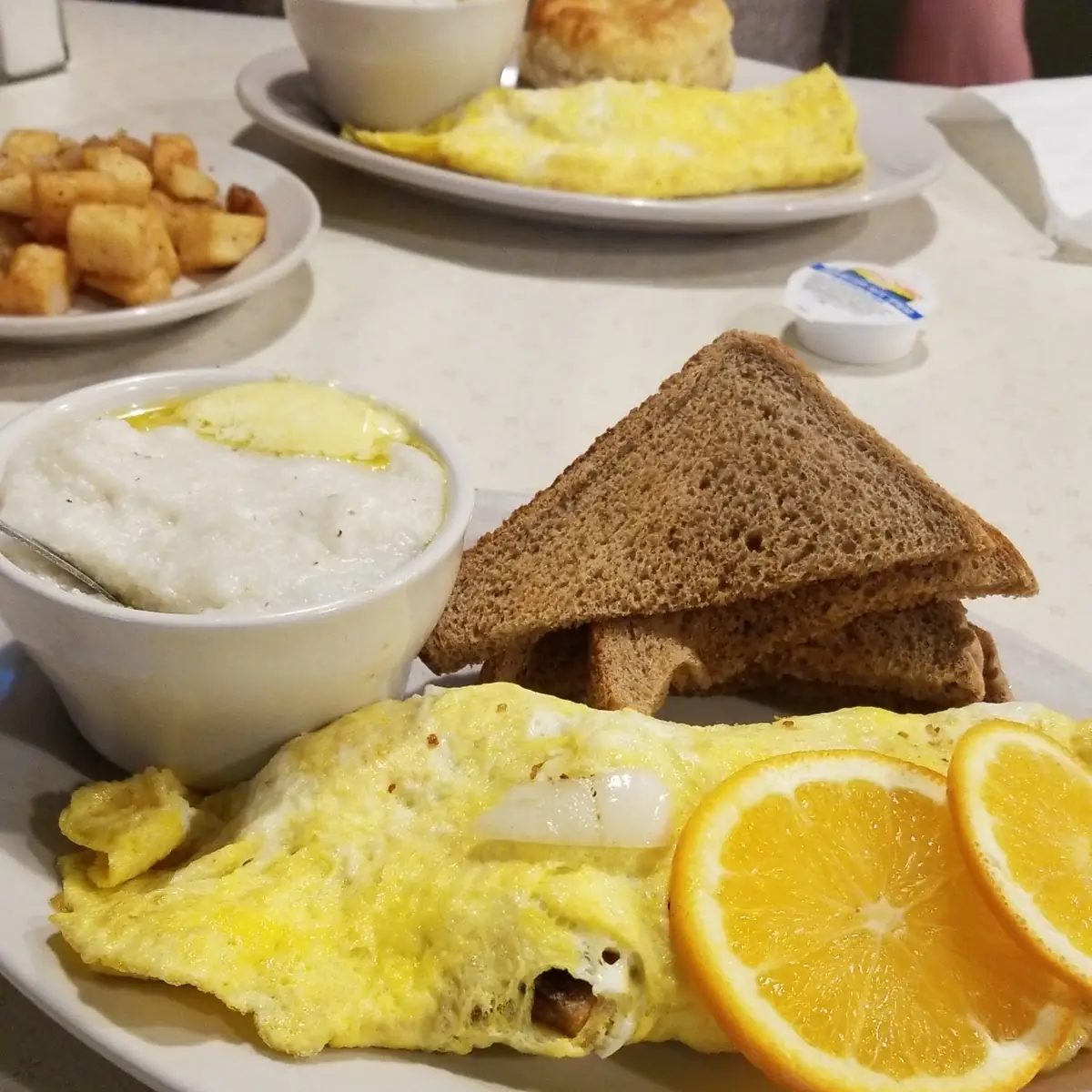 Egg Cheese Omelet with 1 2 Gravy Biscuit