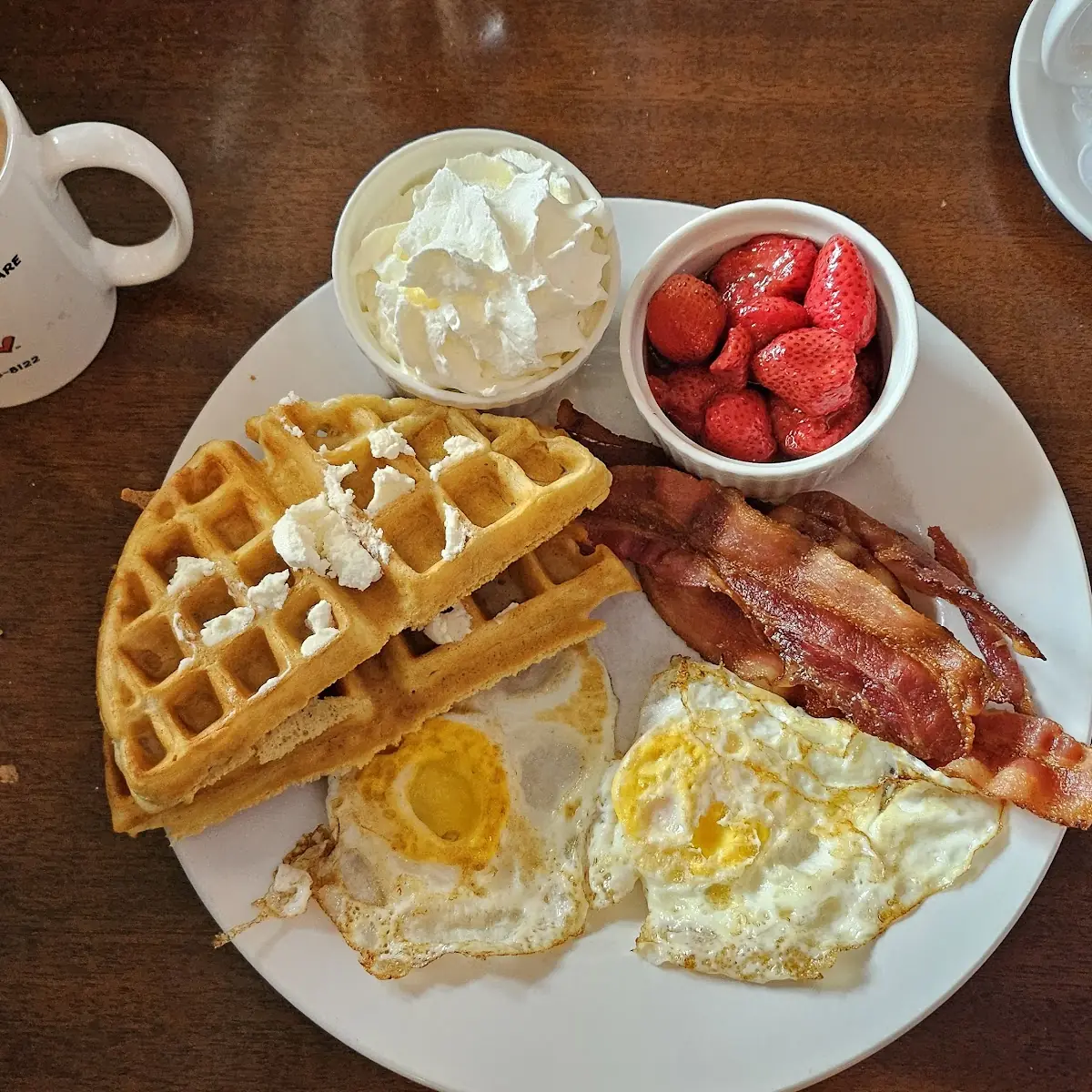 Belgian Waffles with Strawberry Compote, The Roadhouse Grille