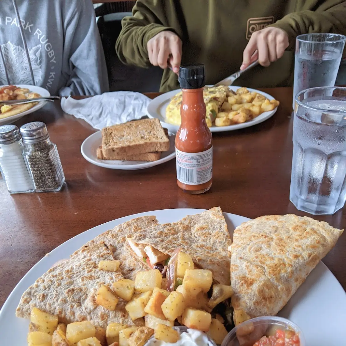 Breakfast Burrito & Pan Fries, The Roadhouse Grille