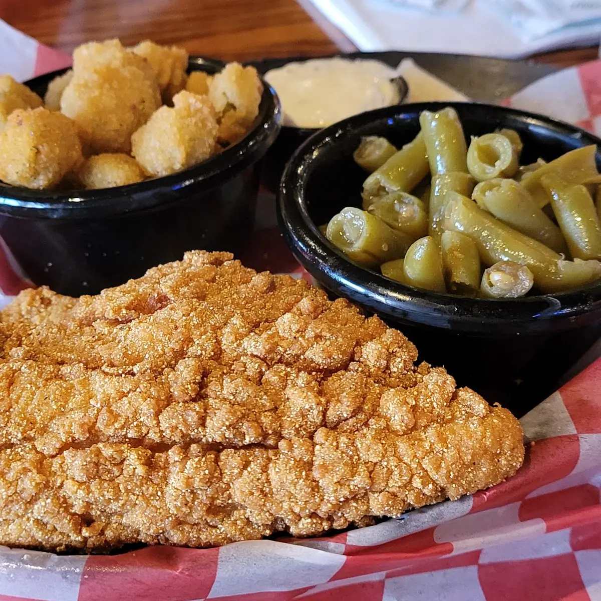 Catfish with Okra & Green Beans