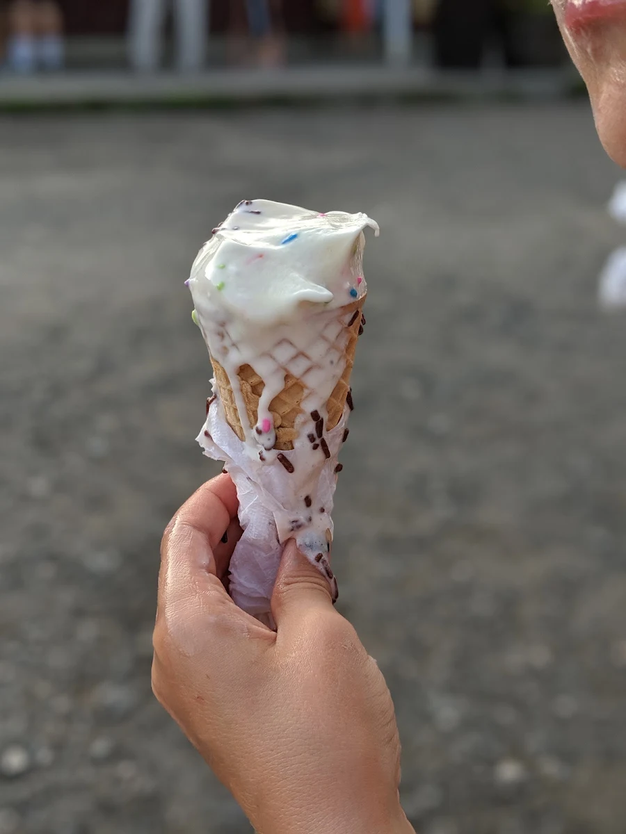 Cake Batter Ice Cream Cone