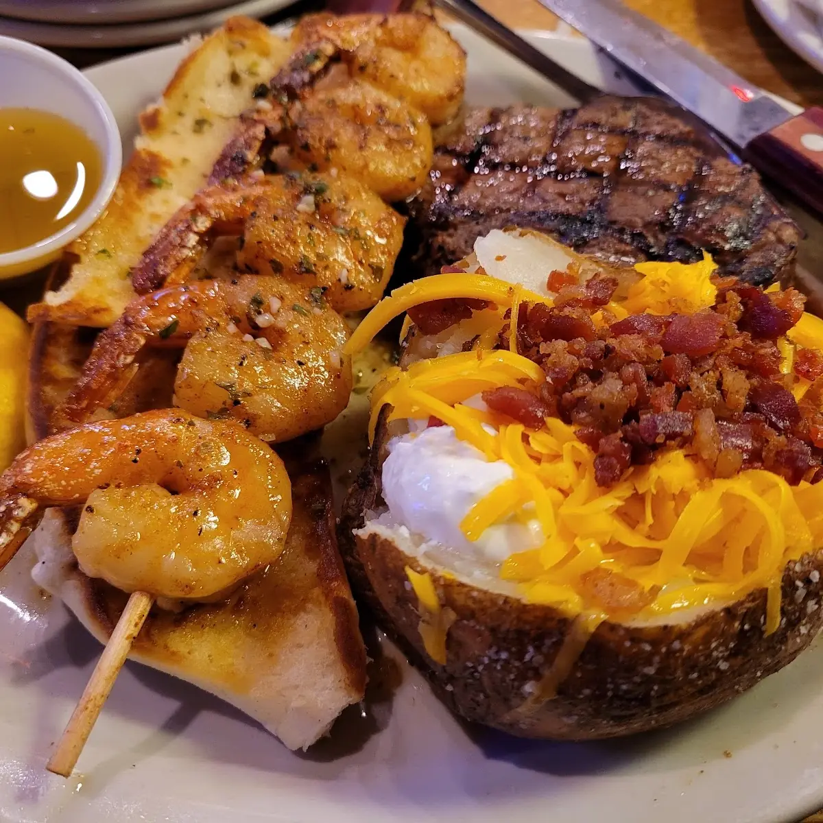 Shrimp with Loaded Mashed Potatoes