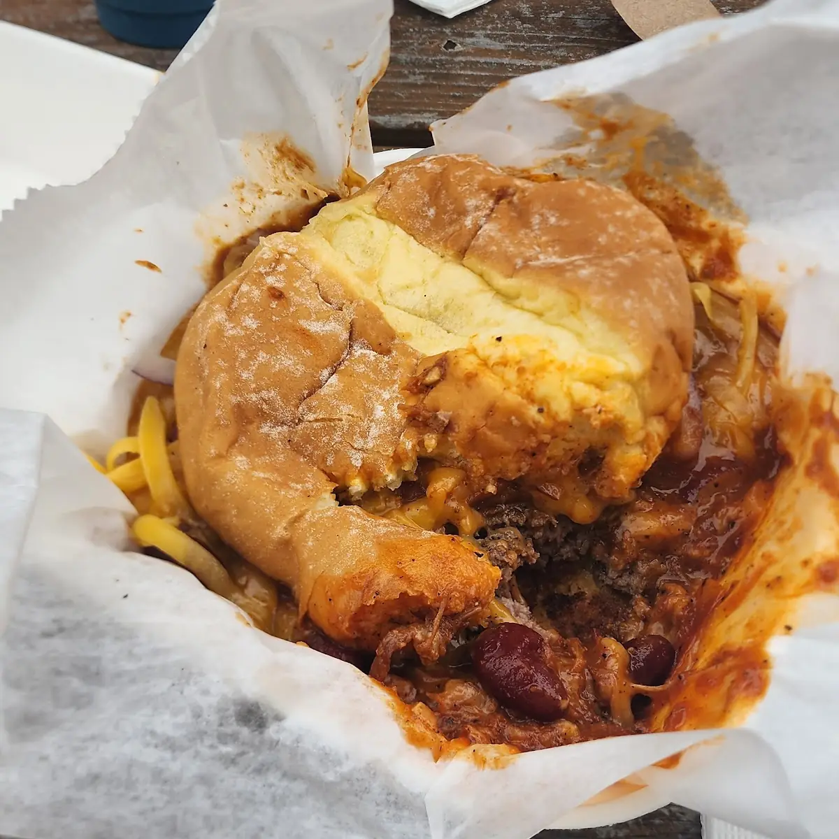Tri Tip Chilli Cheese Burger
