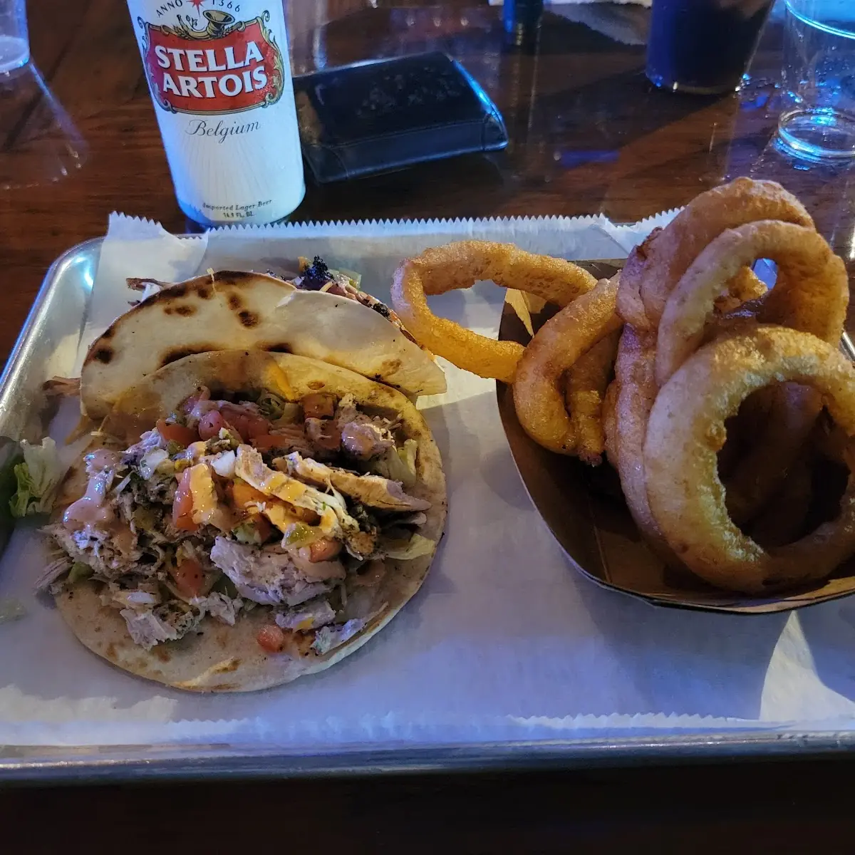 Tacos and Onion Rings