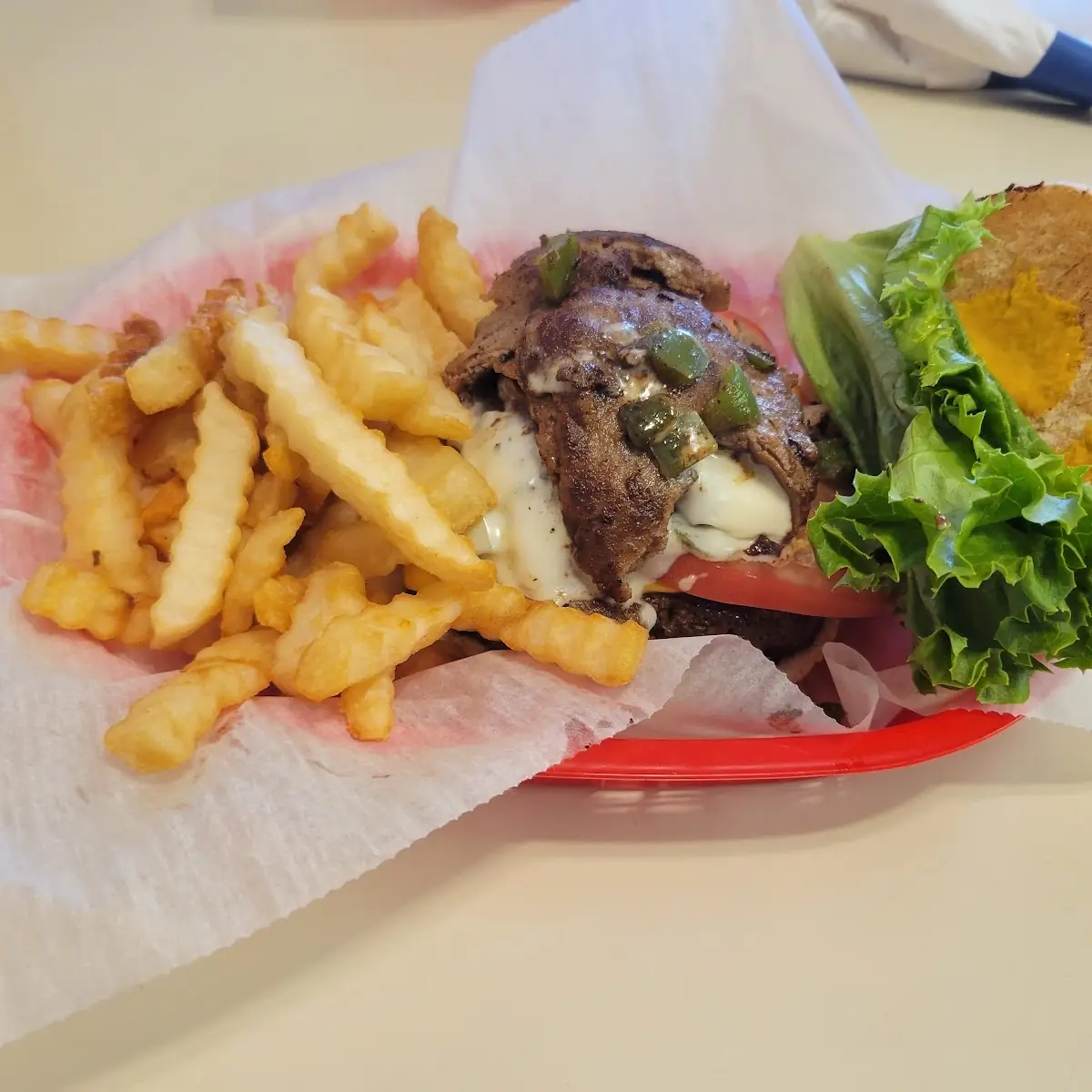 Bacon Cheeseburger and Fries