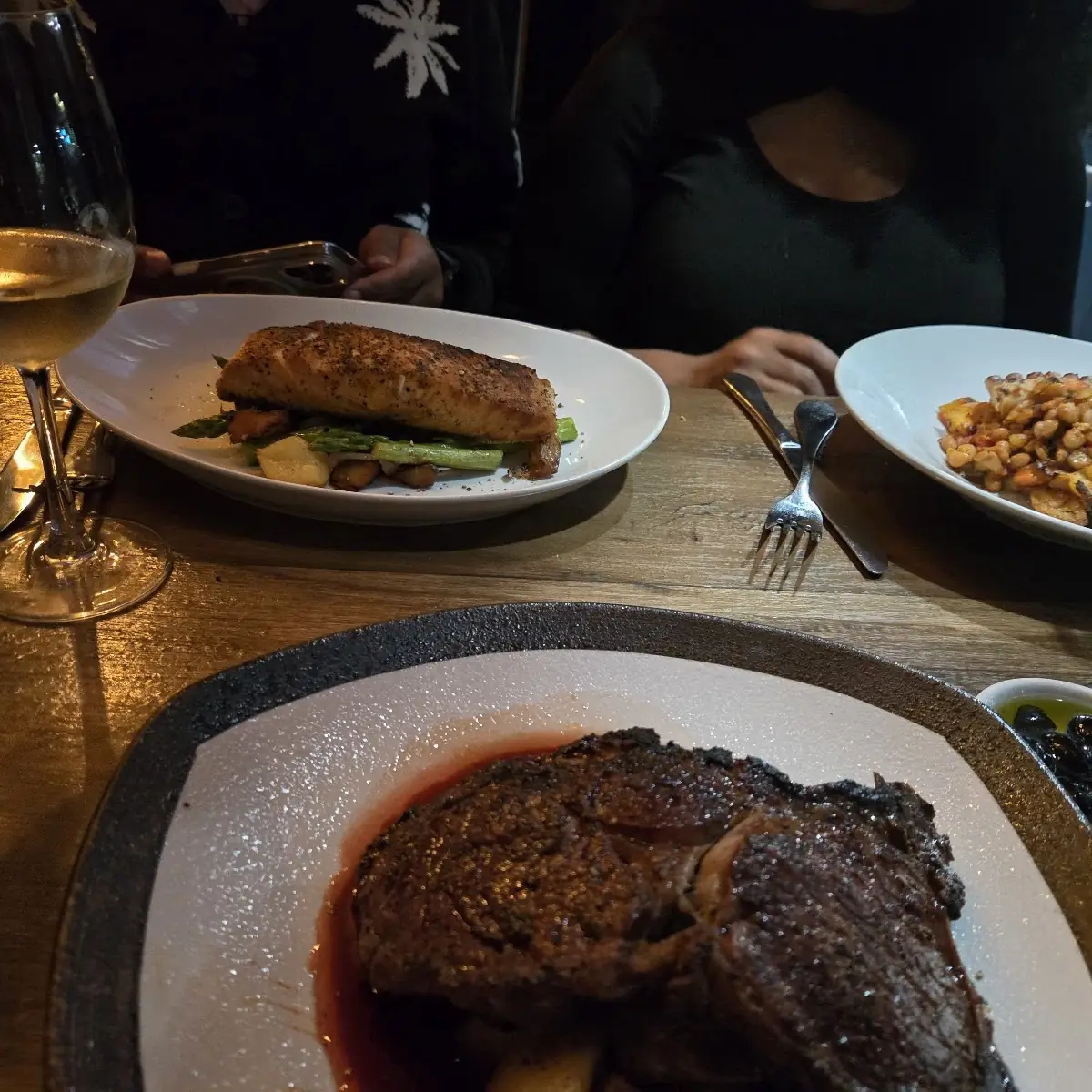 Salmon Octopus & Ribeye Steak