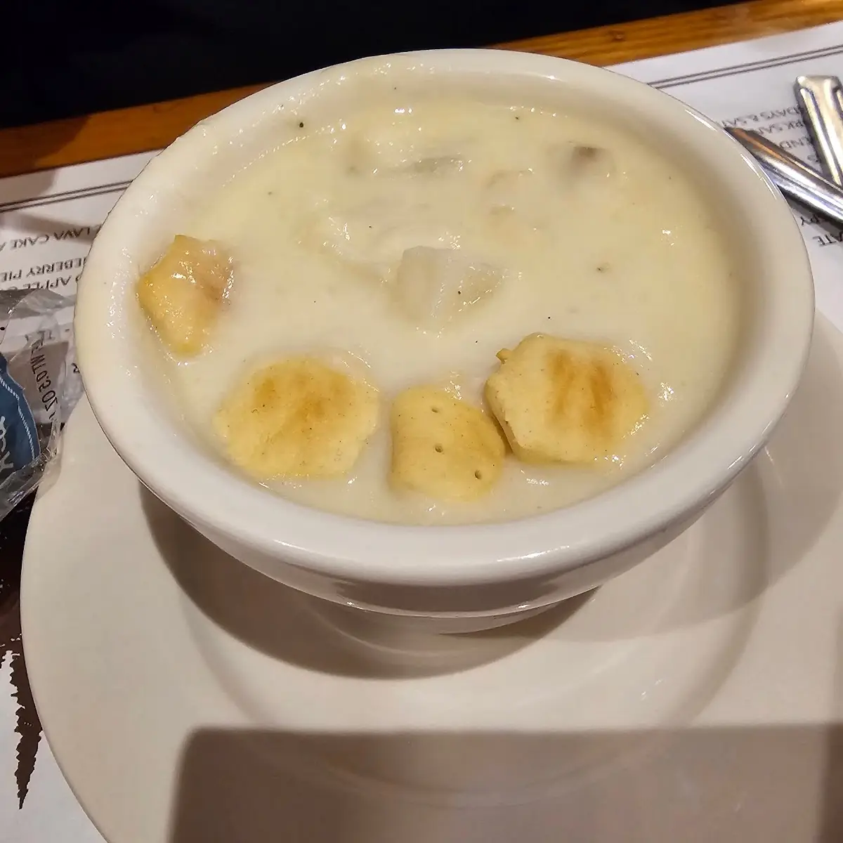 Beef Broth or Clam Chowder