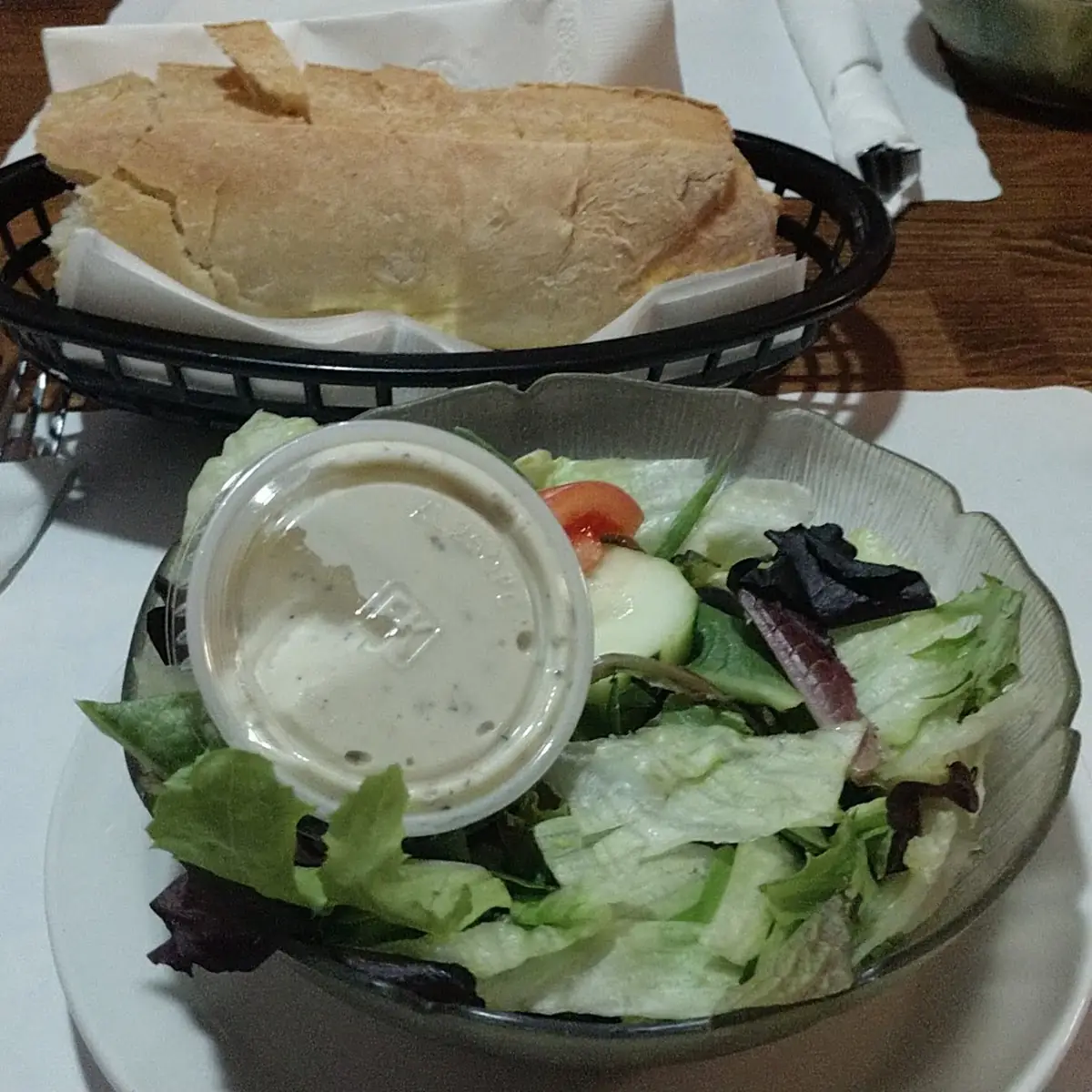 Side Salad and Bread