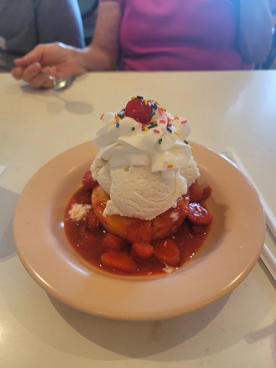 Strawberry Shortcake with Vanilla Ice Cream