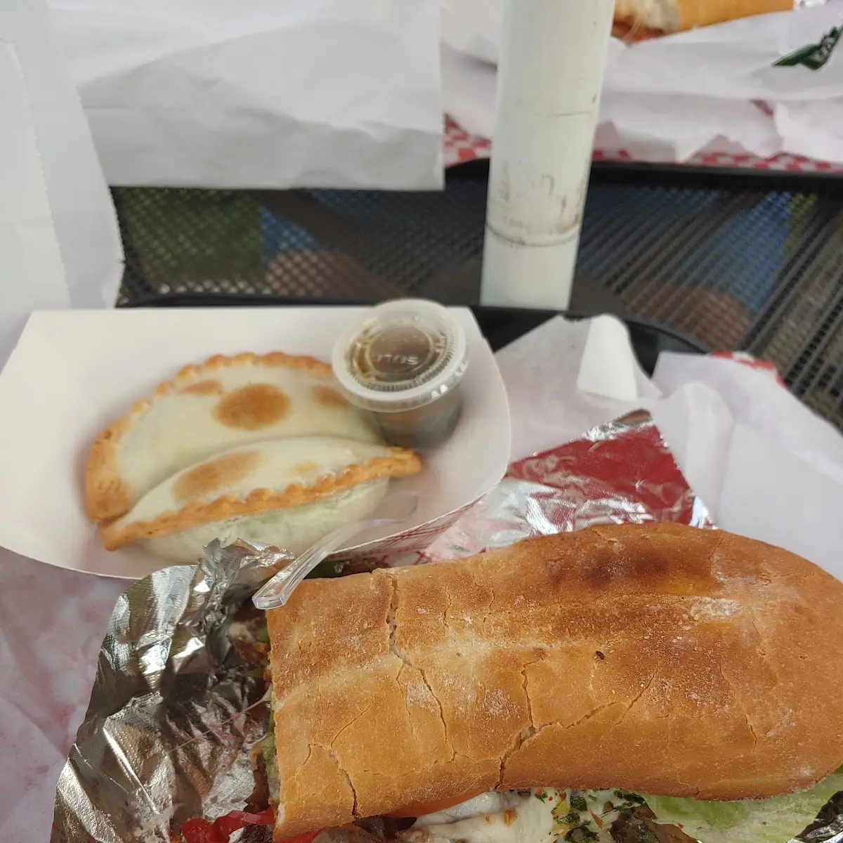 Chimichurri Steak Sandwich and Spinach and Cheese Empanadas