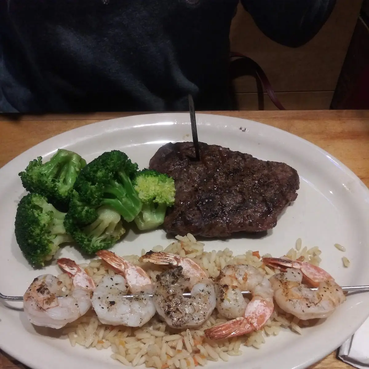Shrimp Stacked on Salmon Fillet