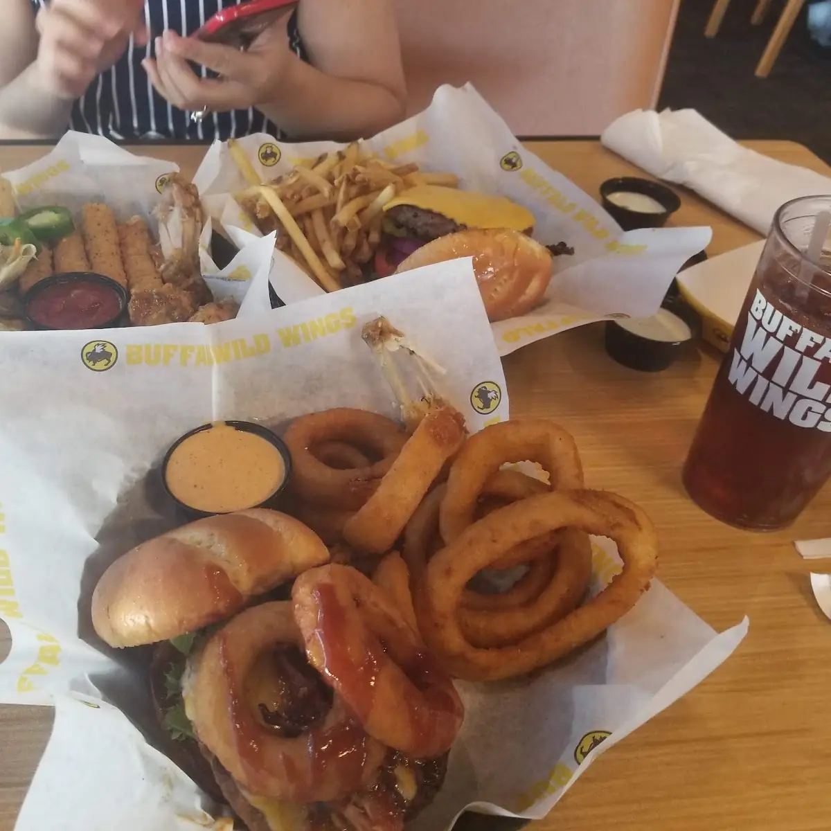 Burgers and Sampler Platter