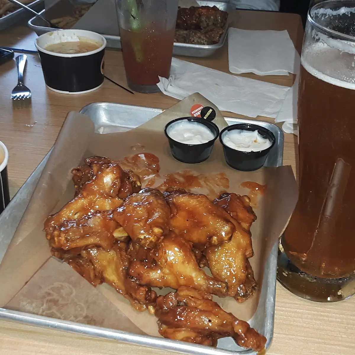 Mango Habanero Wings and Beer