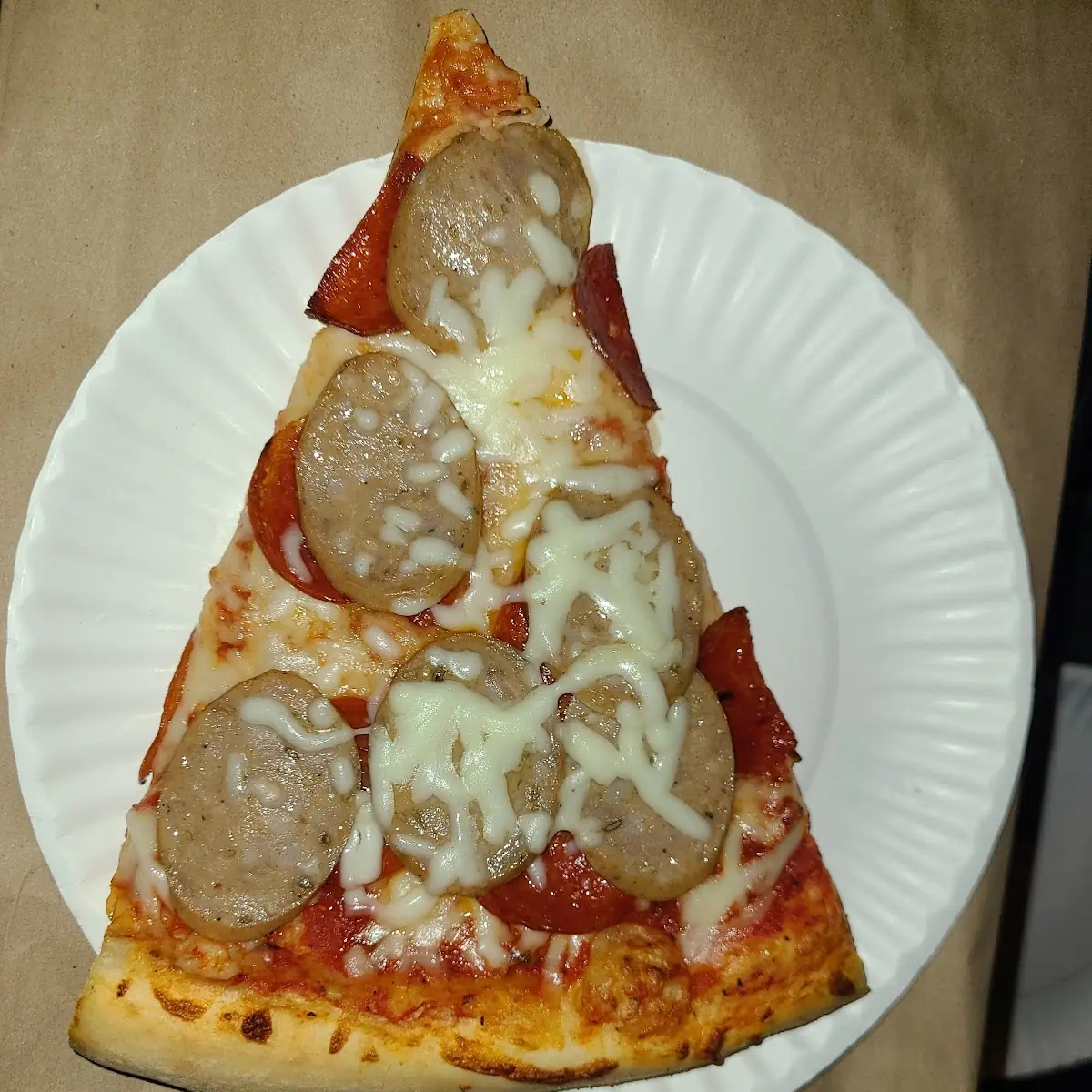 Pepperoni Sausage Pizza Slice