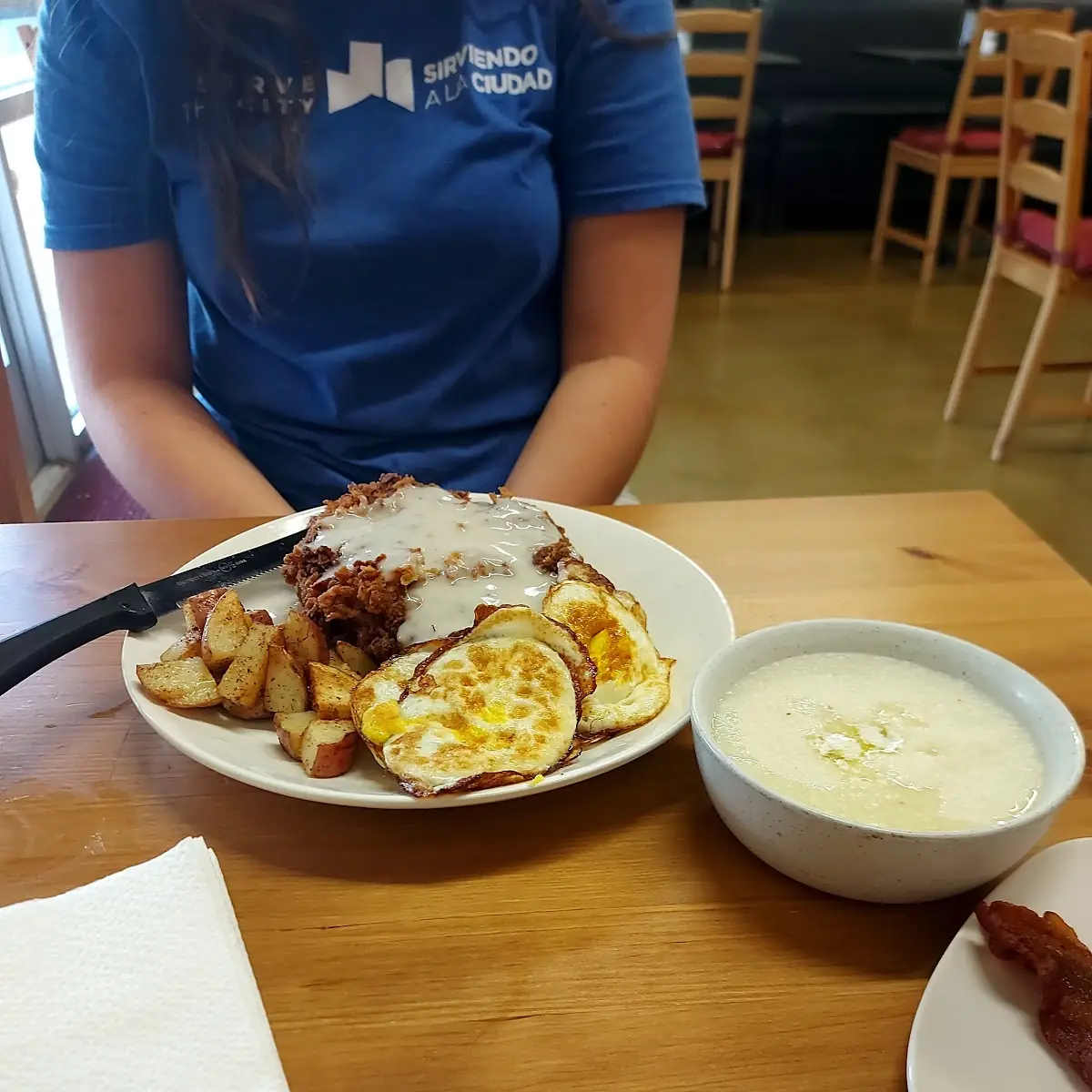 Chicken Fried Steak and Fried Eggs