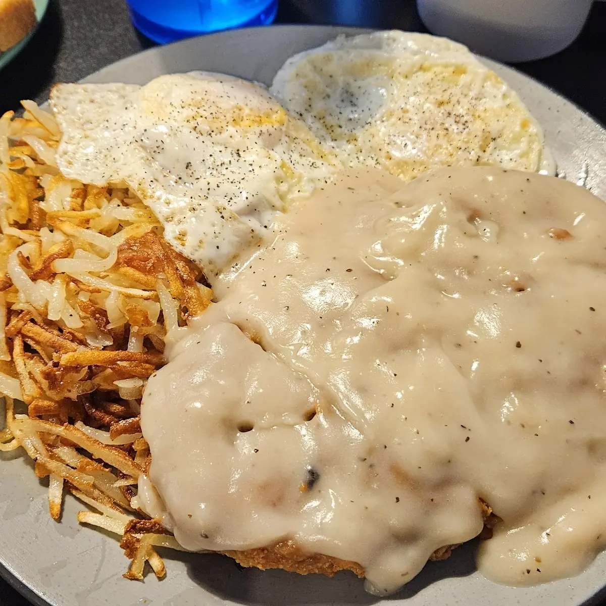 Country Fried Steak and Eggs