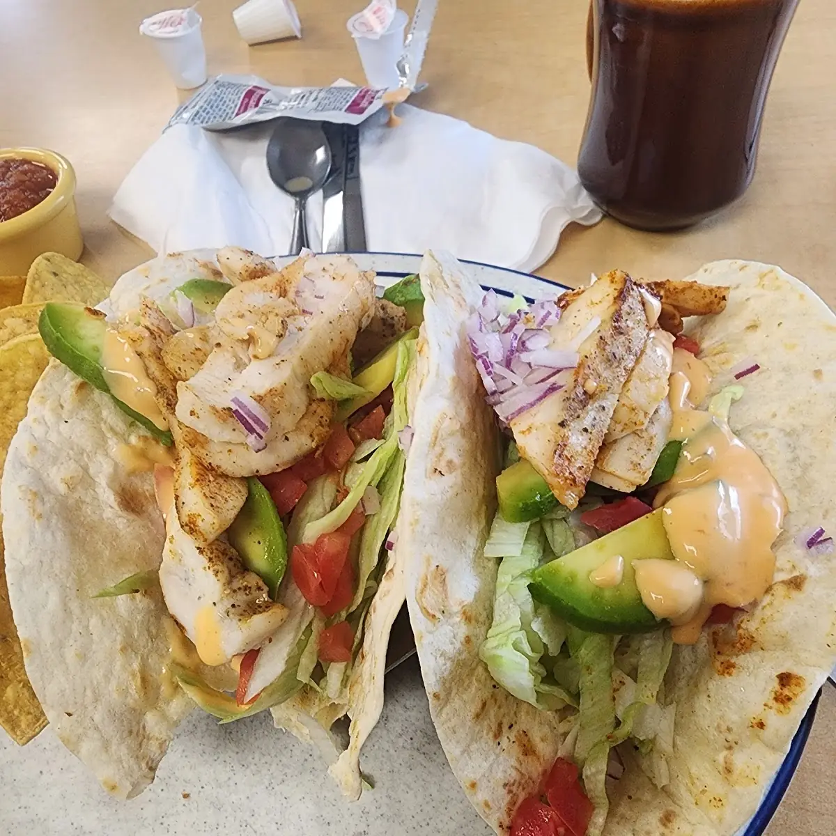 Chicken Avocado Tacos