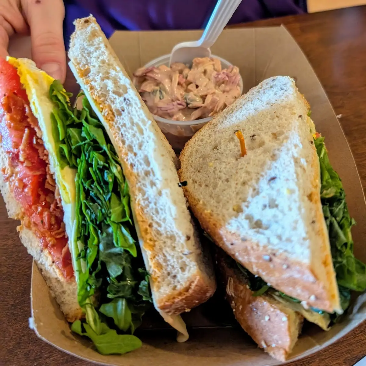 Egg Bacon Lettuce Tomato Sandwich