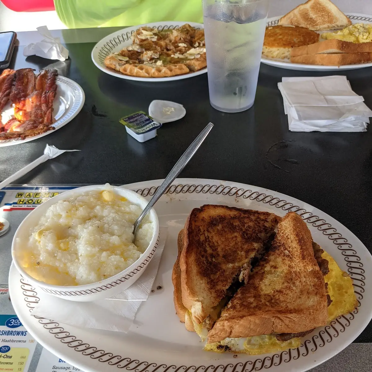 Texas Sausage Egg and Cheese with Grits