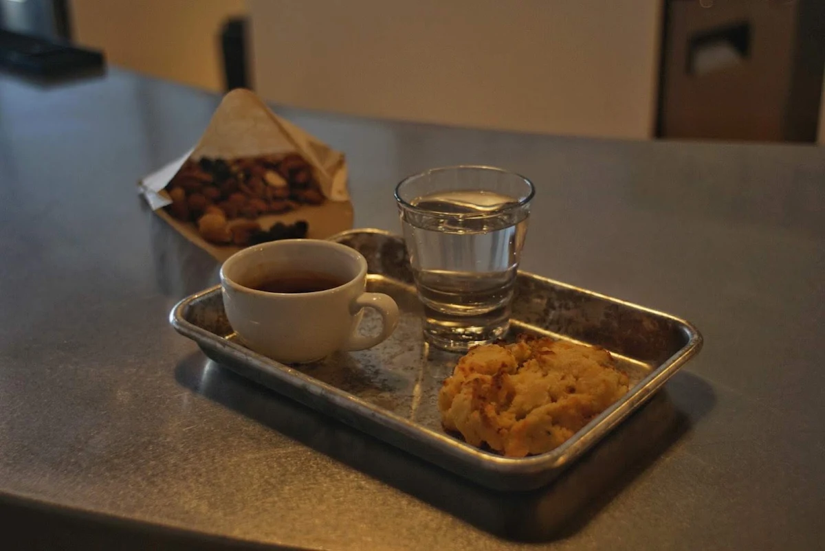 Espresso Keto Biscuit and Mixed Nuts