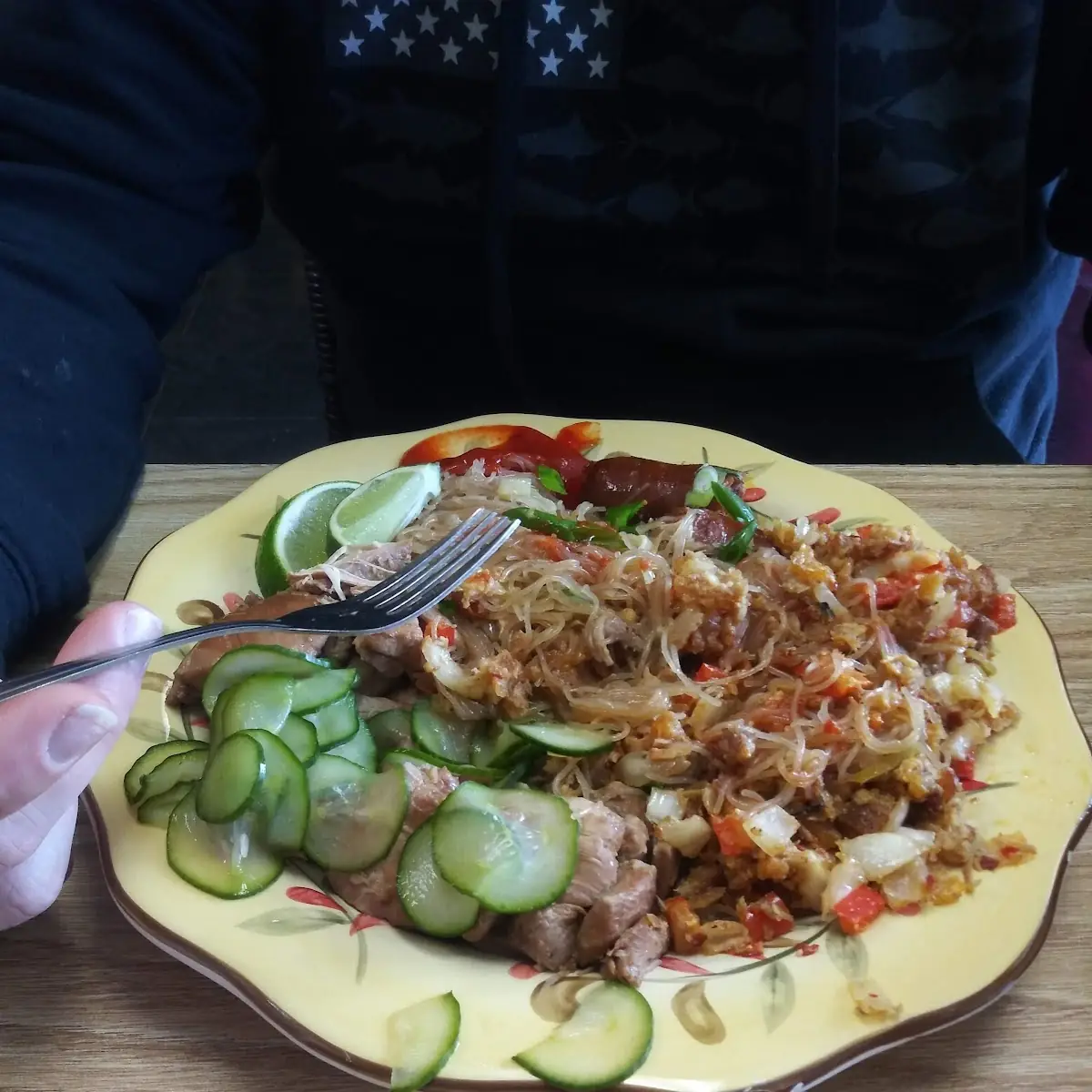 Chicken Adobo & Pancit