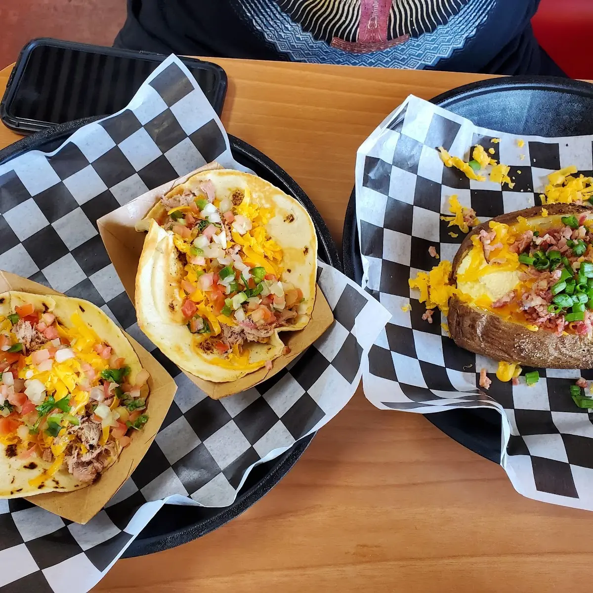 BBQ Tacos & Loaded Potato