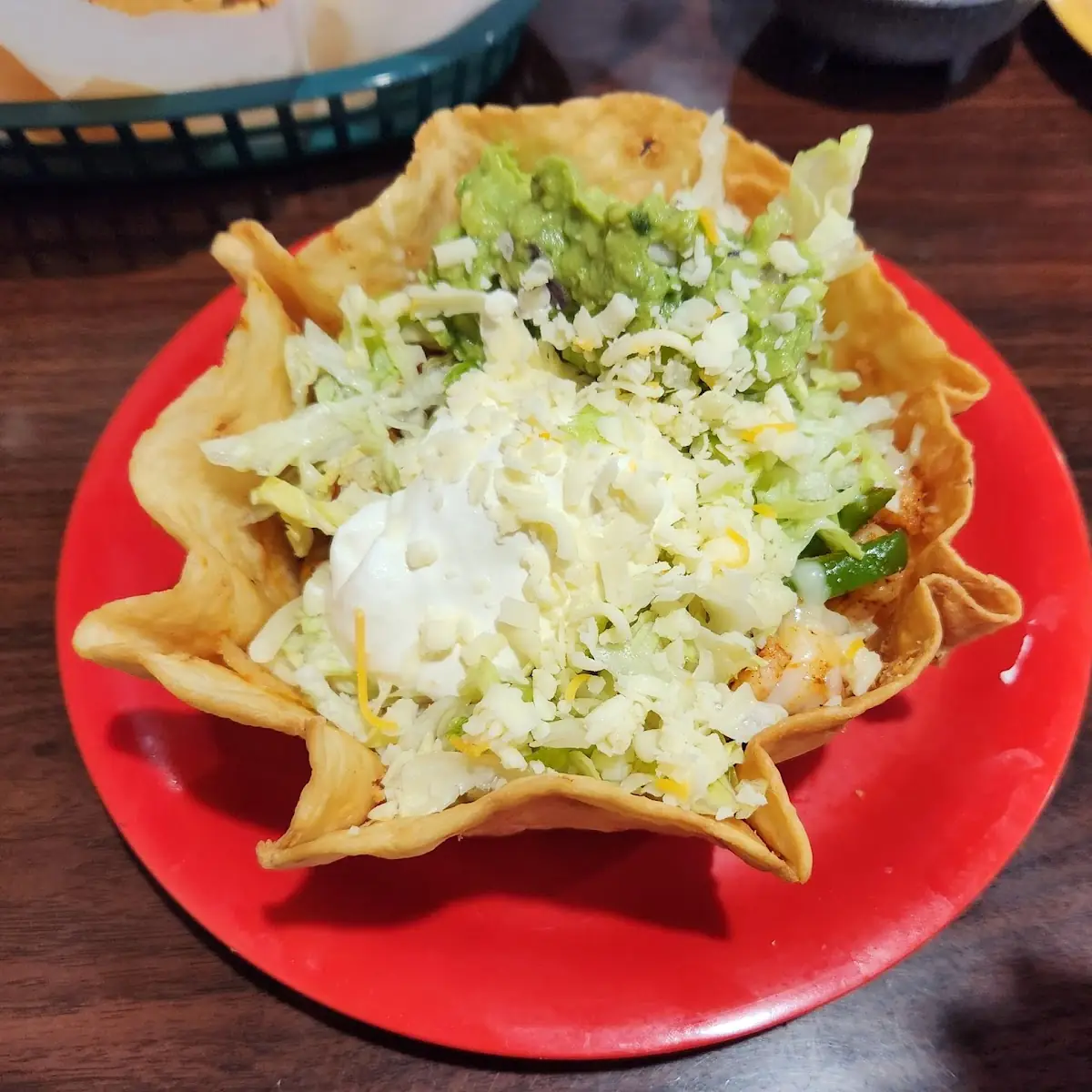 Fajita Taco Salad with Shrimp