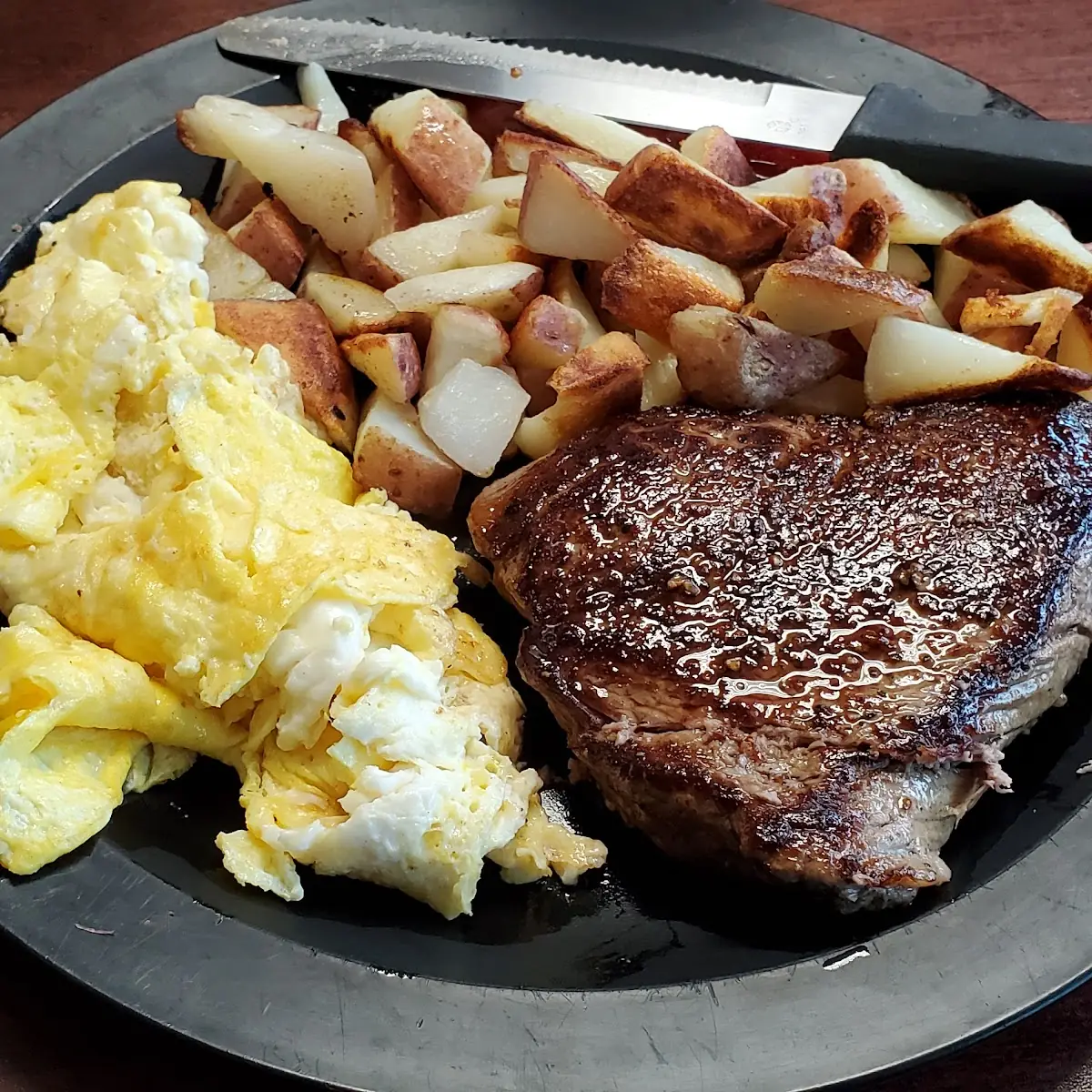 Scrambled Eggs and Red Potatoes