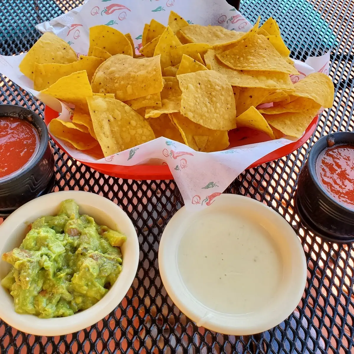 Cheese Dip and Salsa and Chips